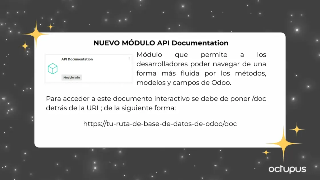 Nuevo módulo de API Documentation en Odoo 19