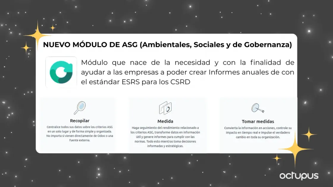 Nuevo módulo de ESG; en el con el que las empresas pueden generar informes CSRD