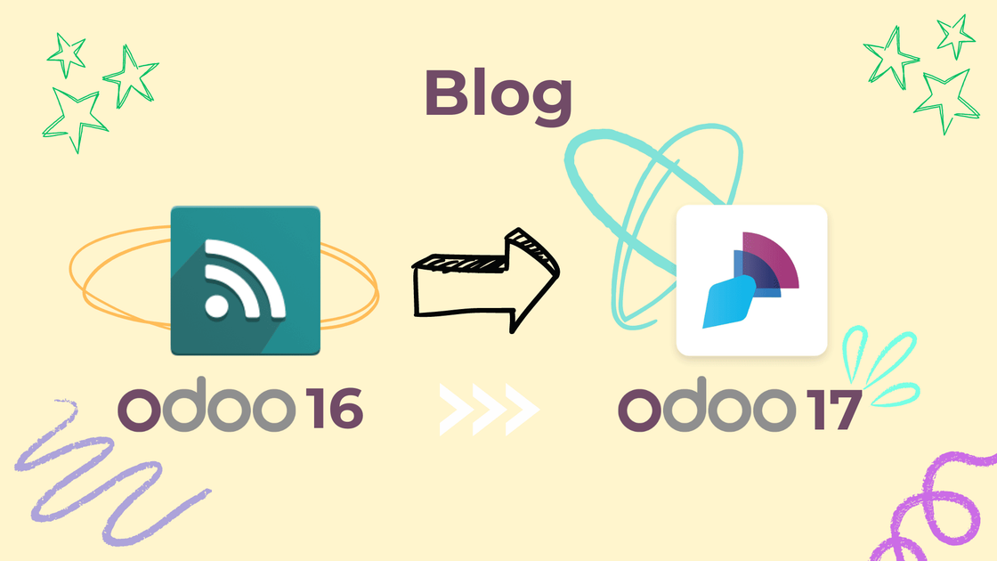 Evolución del diseño del módulo de Blog entre Odoo 16 y Odoo 17