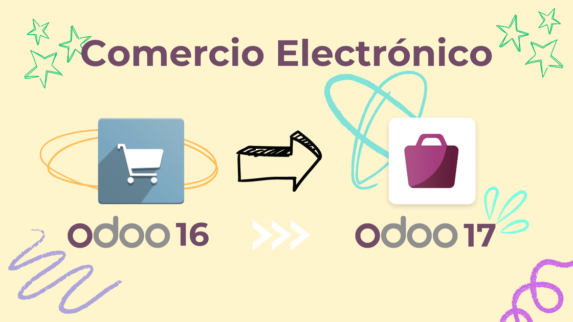 Evolución del diseño del módulo de Comercio Electrónico entre Odoo 16 y Odoo 17