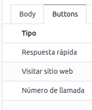 Detalle de las opciones de Tipo de la pestaña Buttons