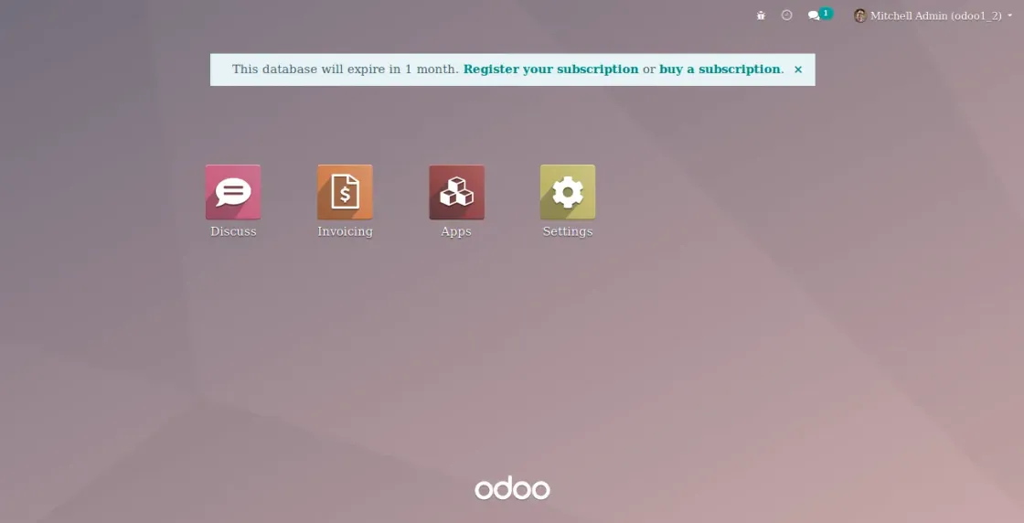 Captura de la nueva interfaz de usuario de Odoo