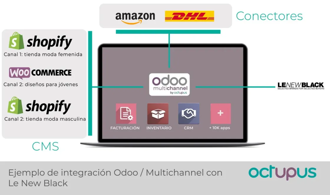 Conector Odoo Multichannel integración con Le New Black