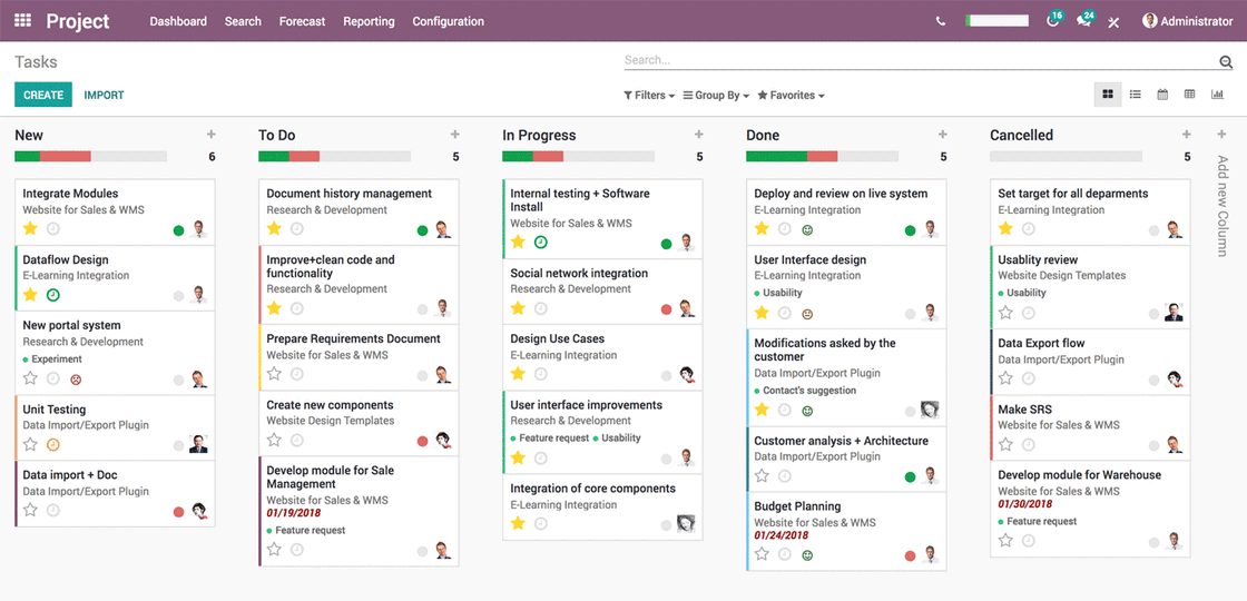 odoo proyectos
