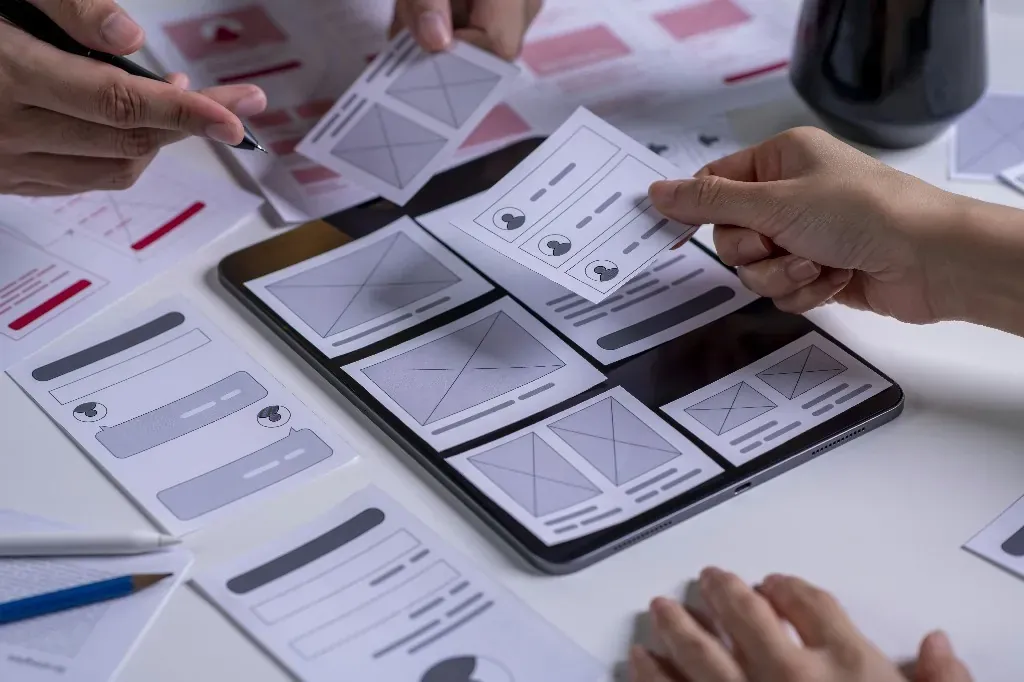 Diseño de una aplicación móvil sobre una tablet, para ver cómo se ven los contenidos a través de un brainstorming