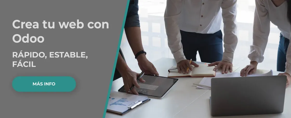 Banner de Crea tu web con Odoo: Rápido, estable, fácil