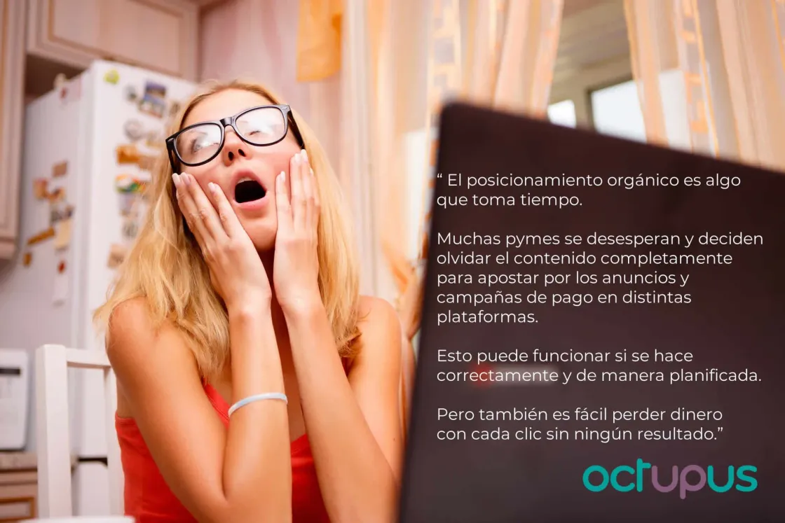 El posicionamiento orgánico requiere de tiempo. Por eso debes tener mucha paciencia y no entrar en desesperación.