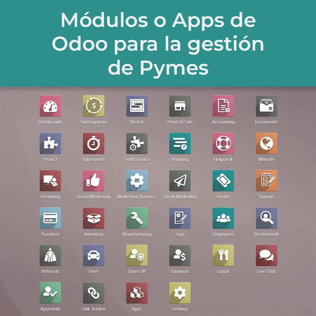 Módulos o Apps de Odoo para la gestión de Pymes: alcanzando el éxito con un solo software