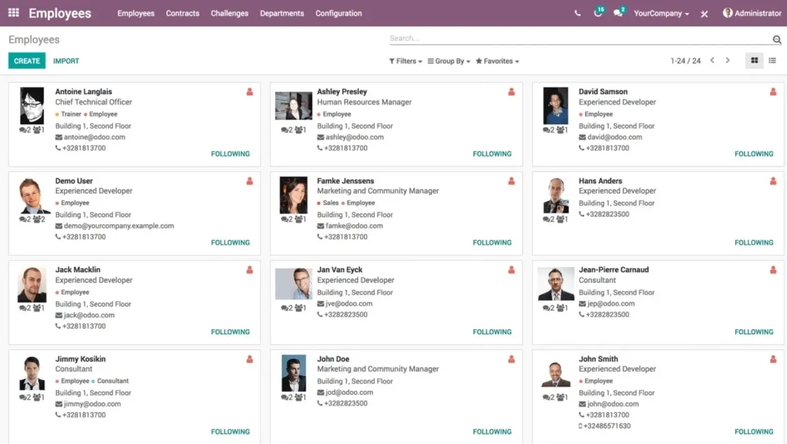Gestiona las nóminas de tus trabajadores de manera sencilla con Odoo Recursos Humanos