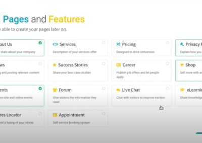 Captura de pantalla del paso 5 de configuración previa del Sitio Web en Odoo 15