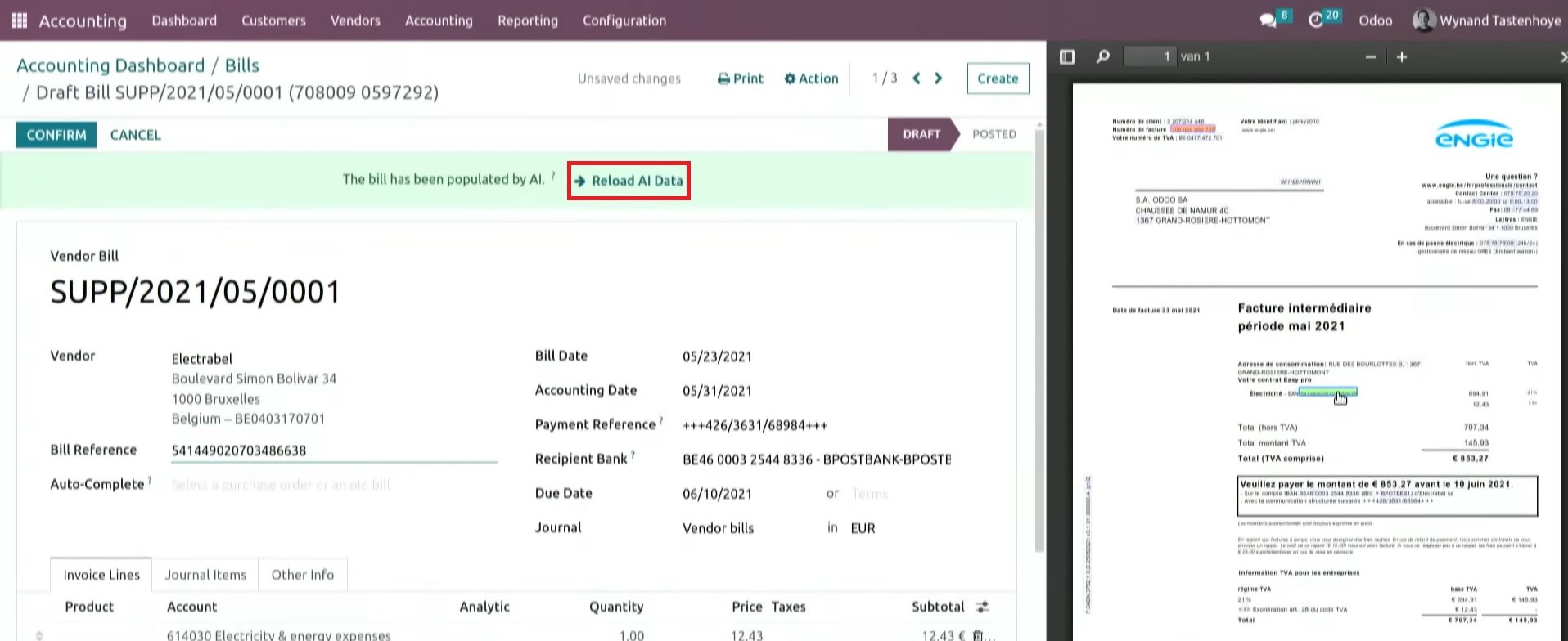 OCR reload data