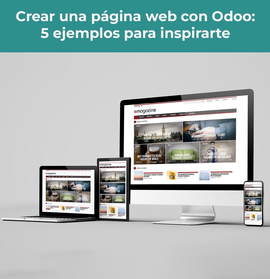 Título del artículo: Crear una página web con Odoo: 5 ejemplos para inspirarte