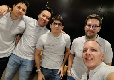 Mailon, Juan, David, Alejandro y Esteban durante el evento de Odoo Roadshow 2023