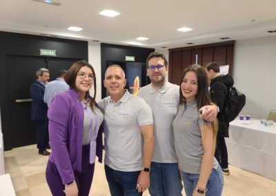 Beatriz, Juan, Mailon y Judith en el evento de Odoo Roadshow 2023