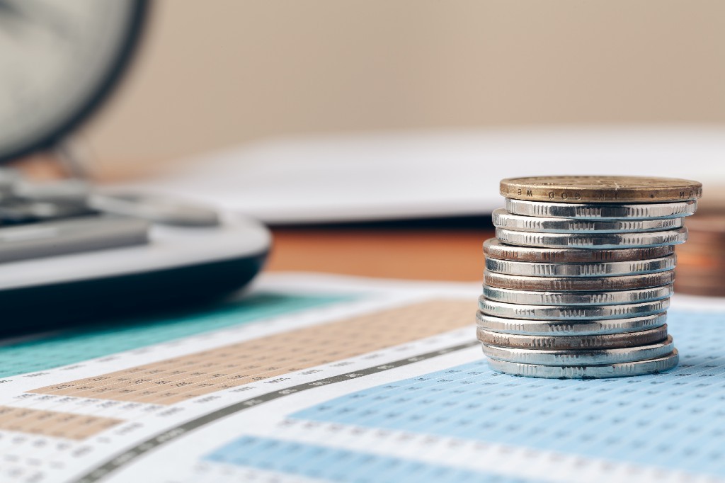 Accounting in office. Business finance and accounting concept