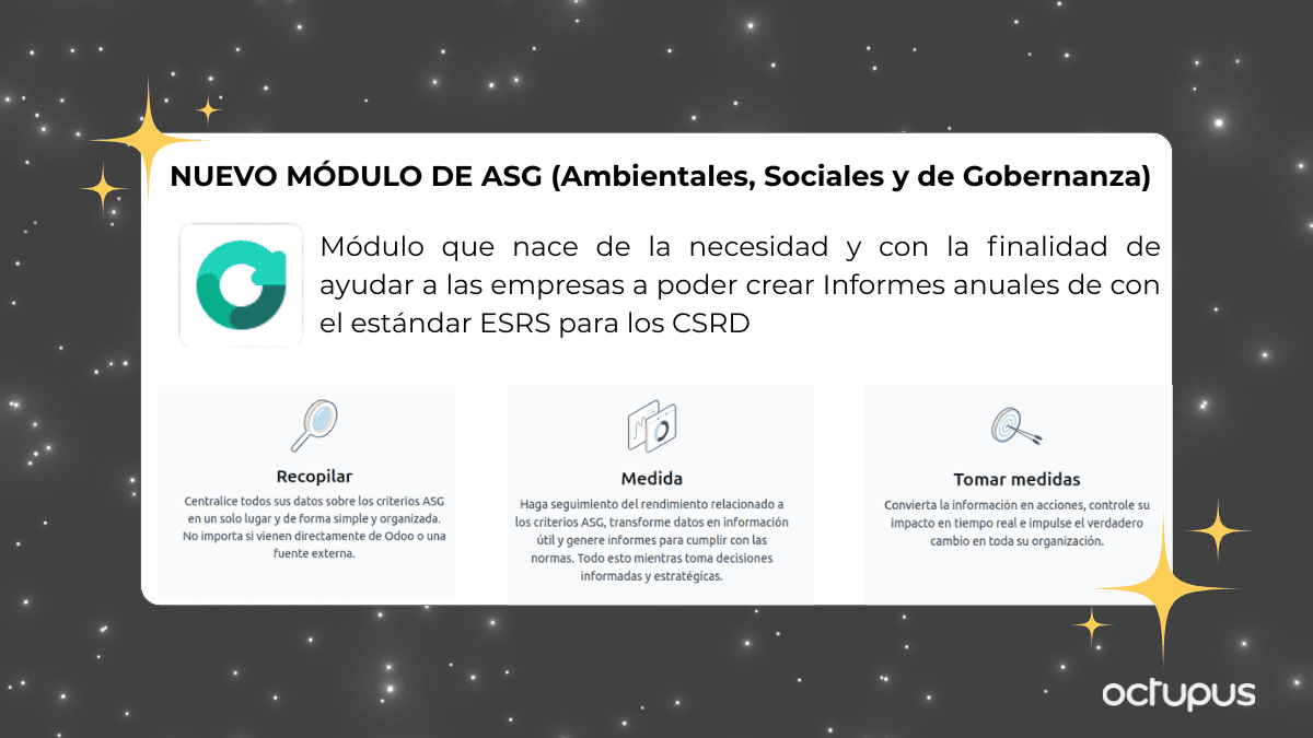 Nuevo módulo de ESG; en el con el que las empresas pueden generar informes CSRD